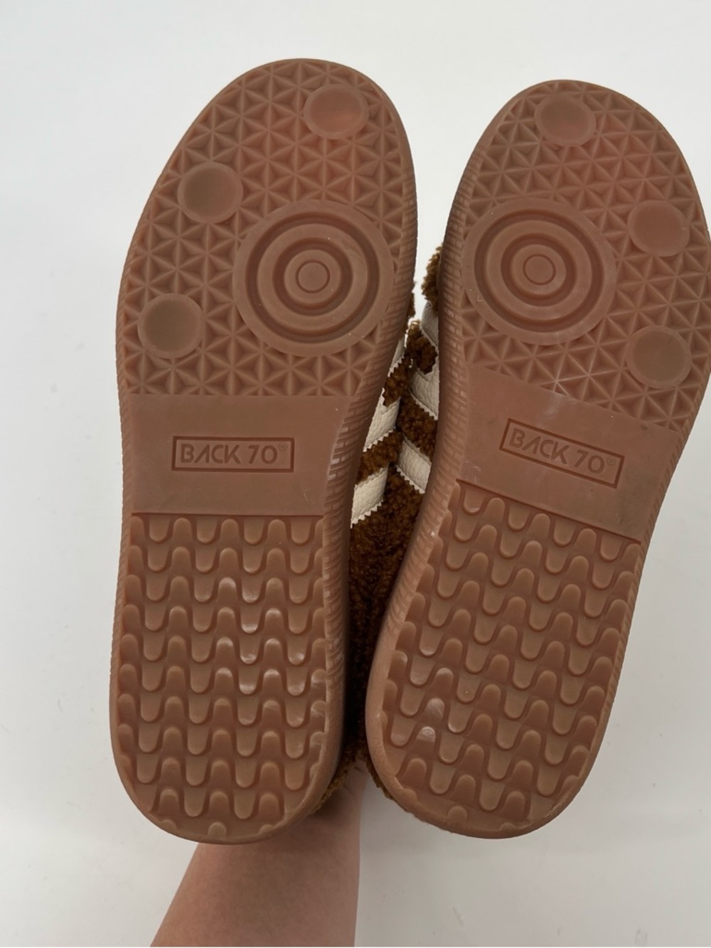 Back70 Faux Shearling Brown Cream Accent Athleisure Lace Up Women's Sneakers 38 - Picture 7 of 7
